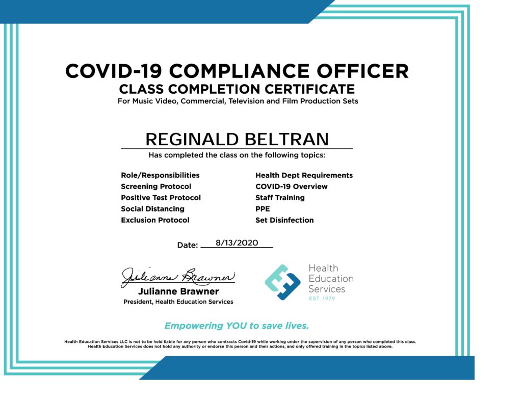 COVID Certification for film production_2Bridges